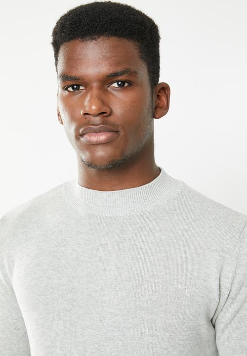 Superbalist - Regular fit high neck knit - grey