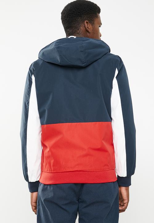 Jack & Jones - Halrow blocking jacket - navy & red
