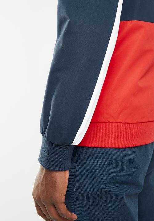 Jack & Jones - Halrow blocking jacket - navy & red