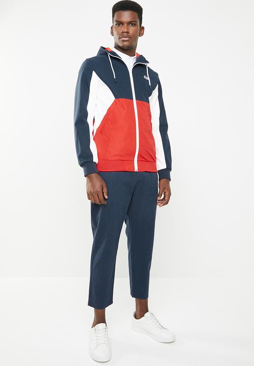 Jack & Jones - Halrow blocking jacket - navy & red