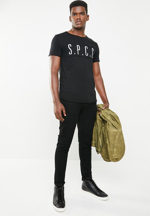 S.P.C.C - High density logo tee - black