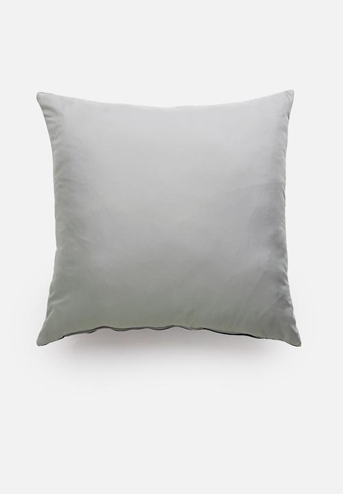 Grey Gardens - Train track cushion cover - blue