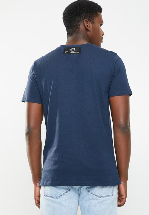 STYLE REPUBLIC - Printed tee - navy 