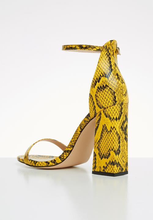 Public Desire - Tess heel - yellow & black