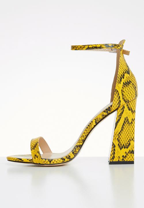 Public Desire - Tess heel - yellow & black