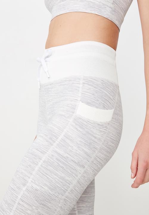 Cotton On - Rib explorer tight  - grey & white 