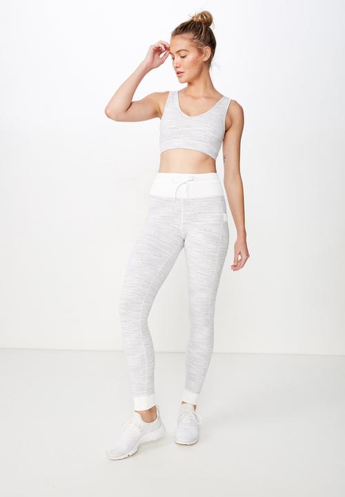 Cotton On - Rib explorer tight  - grey & white 