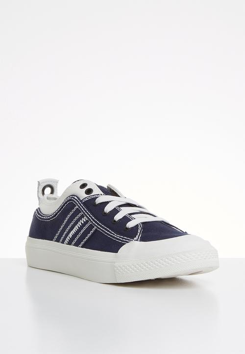 Diesel  - S-astico low lace w - star white & peacoat