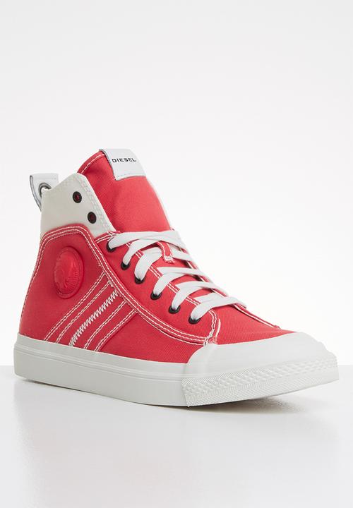 Diesel  - S-astico mid lace - star white & poppy red