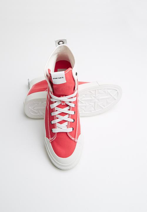 Diesel  - S-astico mid lace - star white & poppy red