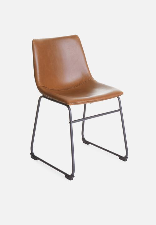 Sixth Floor - Industrial dining chair - brown