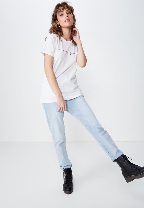 Cotton On - Classic slogan new york tee  - white