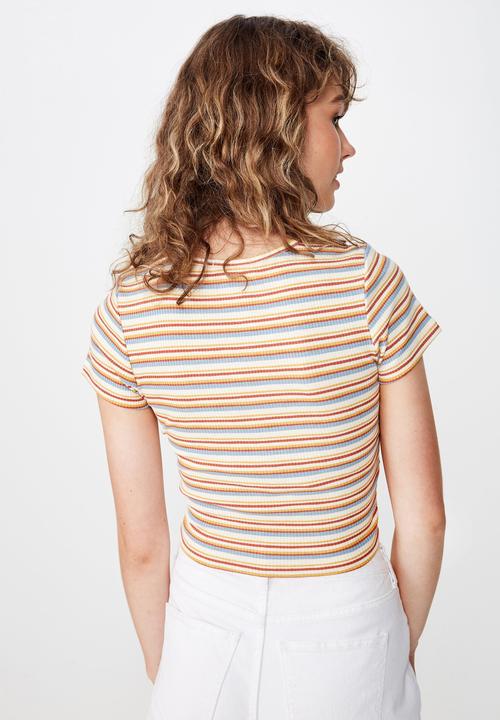 Cotton On - Lylah henley short sleeve top - multi
