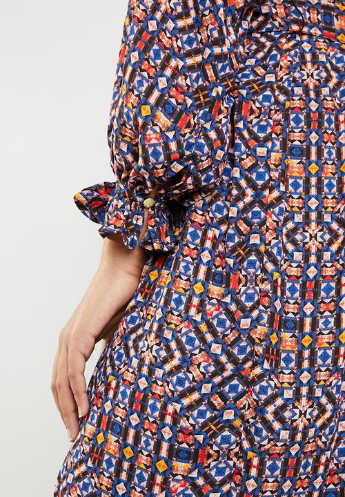 ONLY - Lara long sleeve dress - multi