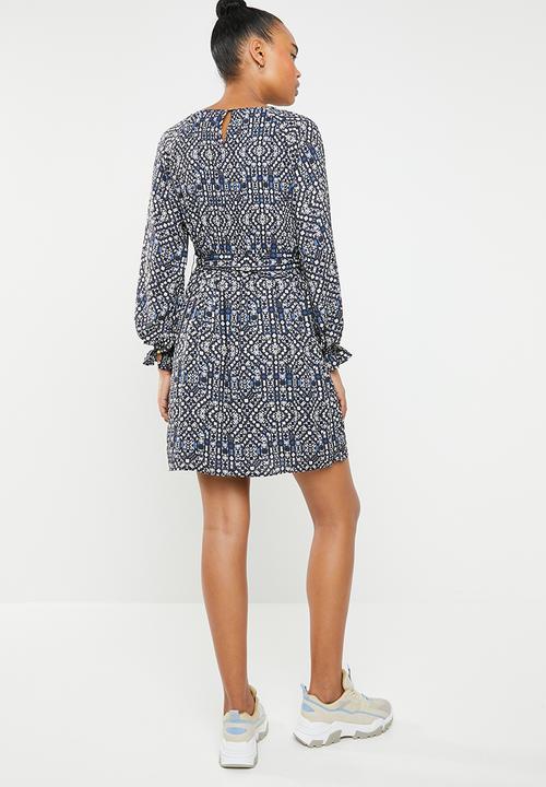 ONLY - Lara long sleeve dress - multi