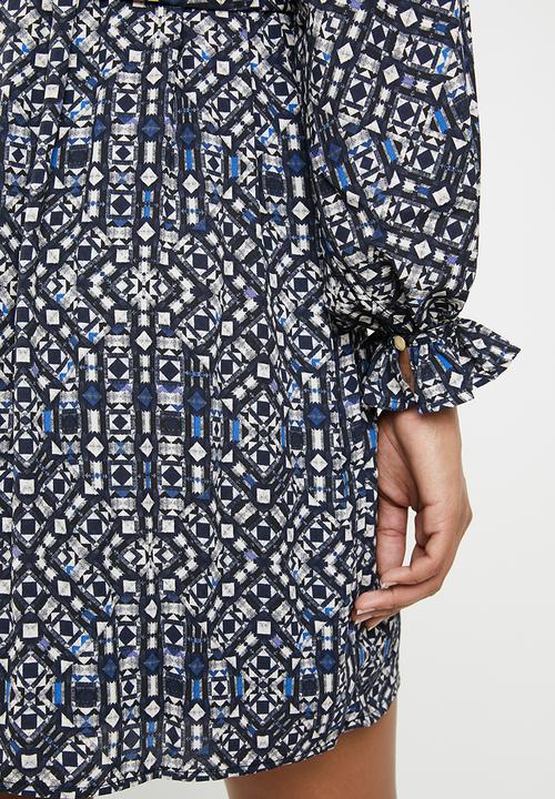 ONLY - Lara long sleeve dress - multi