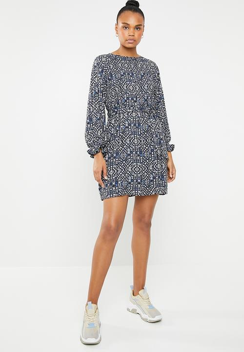 ONLY - Lara long sleeve dress - multi