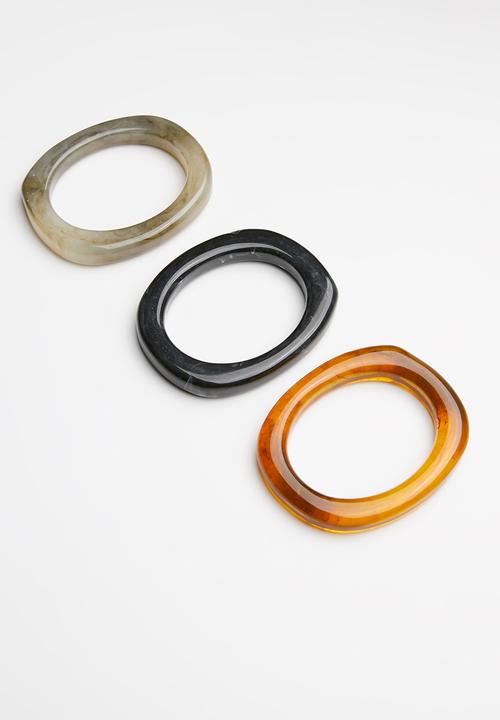 Superbalist - 3 Pack resin bangle set - multi
