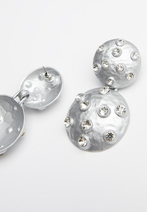 Superbalist - Studded statement earrings - silver