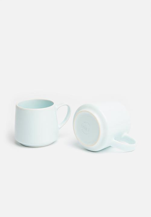 Urchin Art - Dewey mug set of 2 - blue