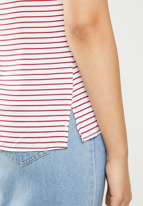 c(inch) - Basic shirt - red & white