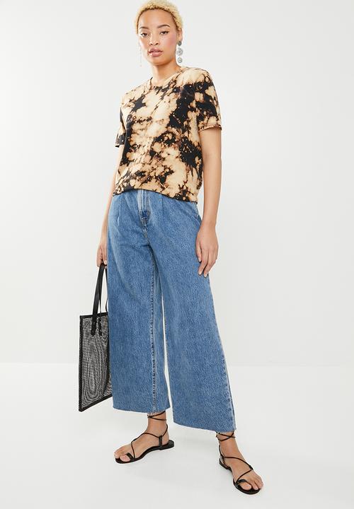 Missguided - Tie dye shirt - brown & black
