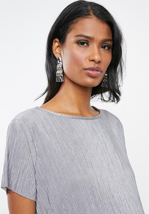 Superbalist - Plisse tee - silver