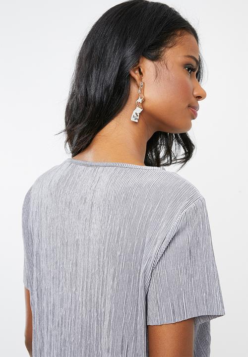 Superbalist - Plisse tee - silver