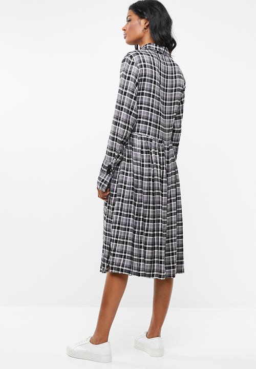 edit Maternity - Button down shirt dress - black & white 