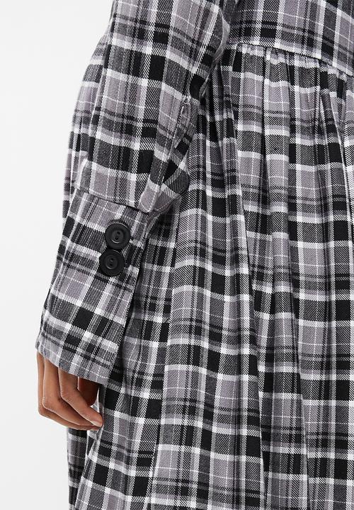 edit Maternity - Button down shirt dress - black & white 