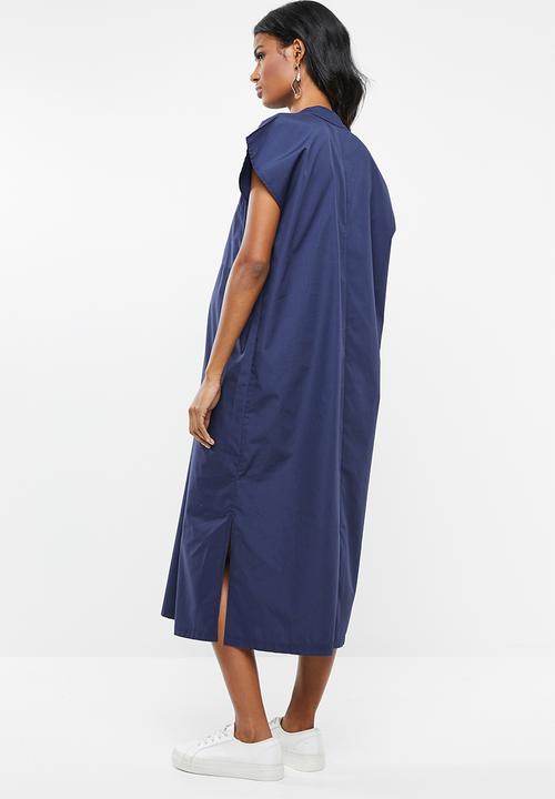 Superbalist - Utility shirt dress with slits - navy