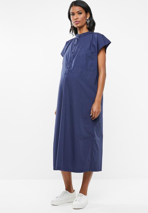 Superbalist - Utility shirt dress with slits - navy