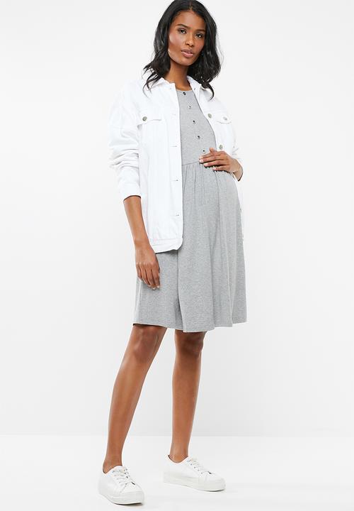 edit Maternity - Baby doll tank dress - grey