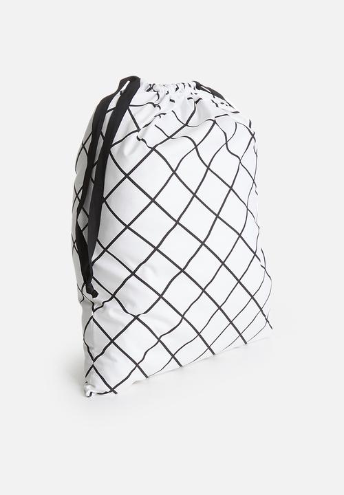 Sixth Floor - Grid storage bag - black & white