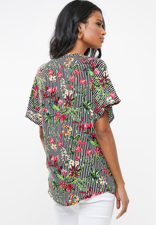 edit Maternity - Maternity Knot front blouse - multi