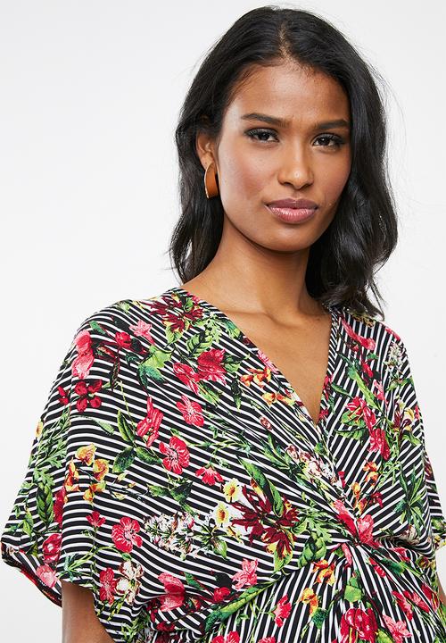 edit Maternity - Maternity Knot front blouse - multi