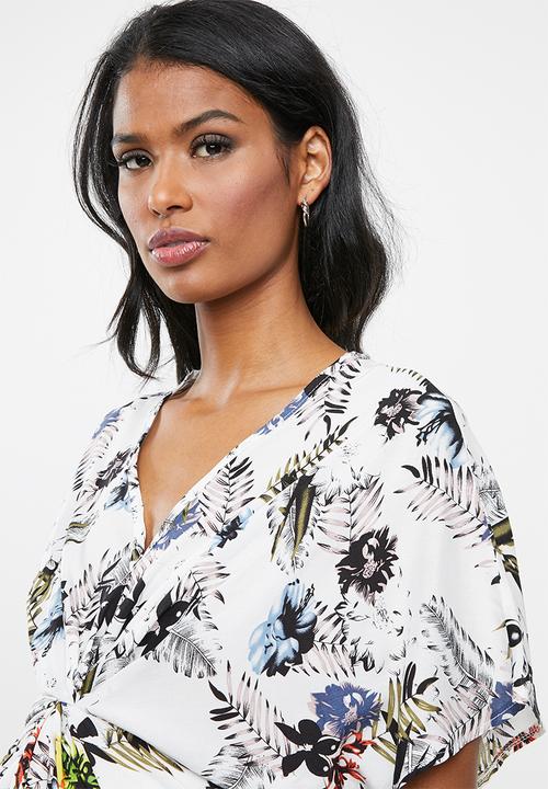 edit Maternity - Knot front blouse - white