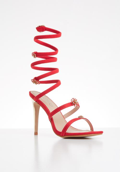 Miss Black - Farrah heel - red