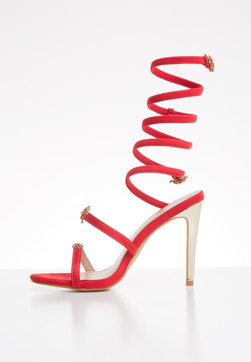 Miss Black - Farrah heel - red