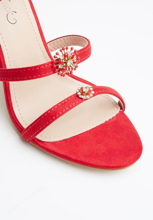Miss Black - Farrah heel - red