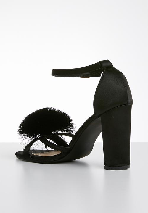 Superbalist - Grace pom pom detail heel - black