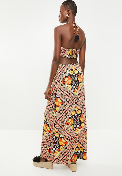 Forever21 - Strapless side slit maxi dress - multi