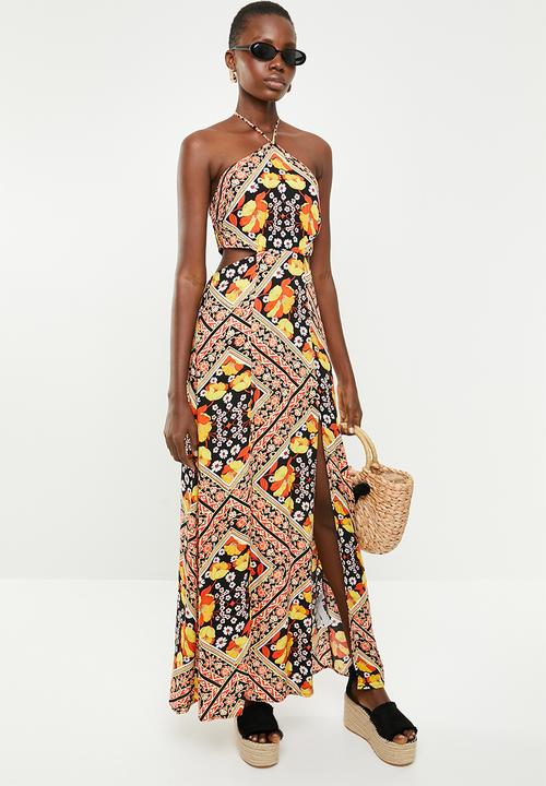 Forever21 - Strapless side slit maxi dress - multi