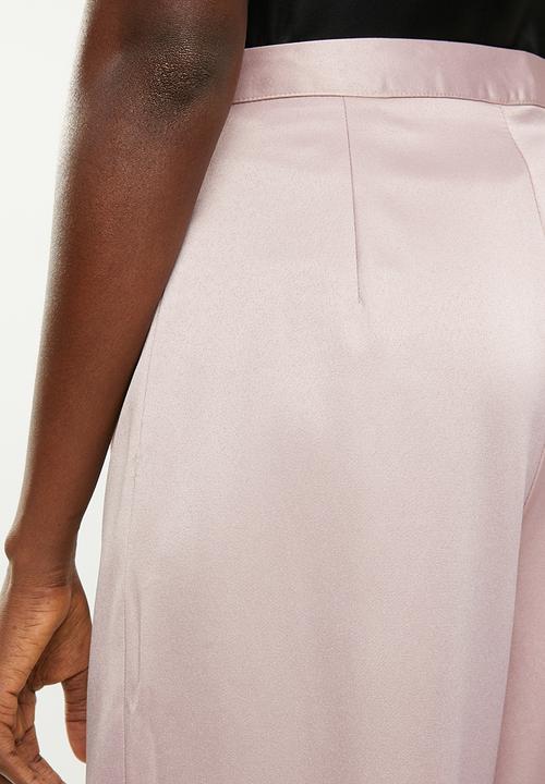 Missguided - Pleat detail wide leg trouser - pink