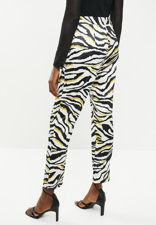 Missguided - Zebra print tailored cigarette trouser - multi