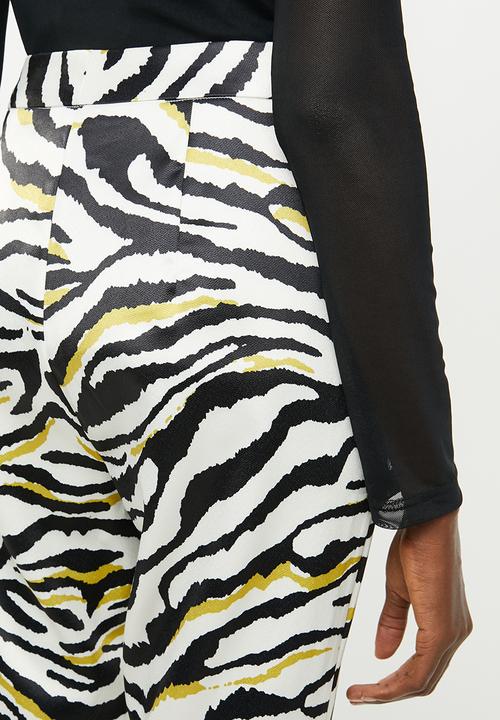 Missguided - Zebra print tailored cigarette trouser - multi