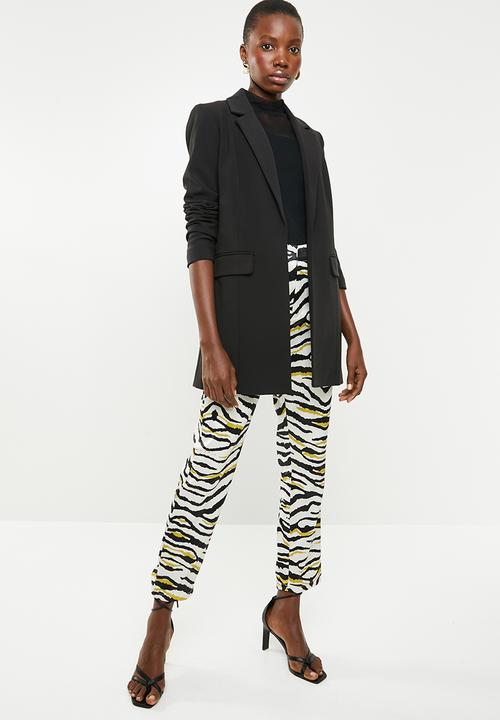 Missguided - Zebra print tailored cigarette trouser - multi