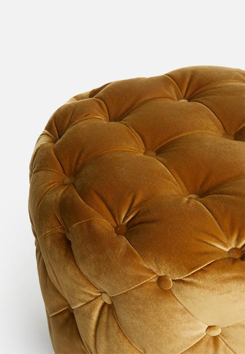 Sixth Floor - Pinch ottoman - mustard