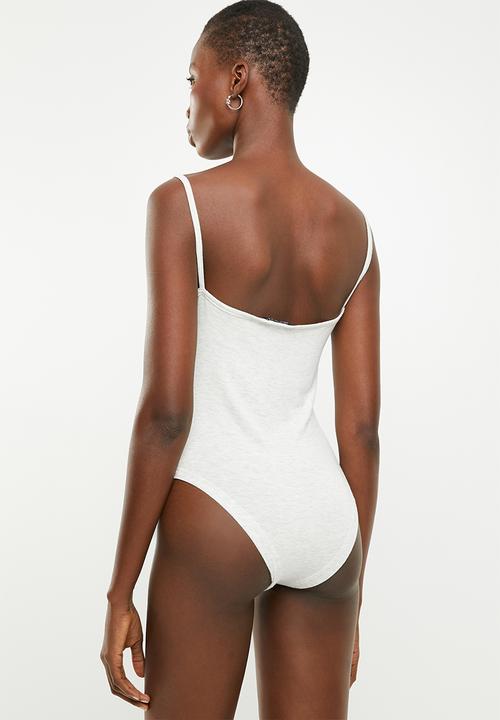 Superbalist - 2pk cami bodysuit - grey & white 