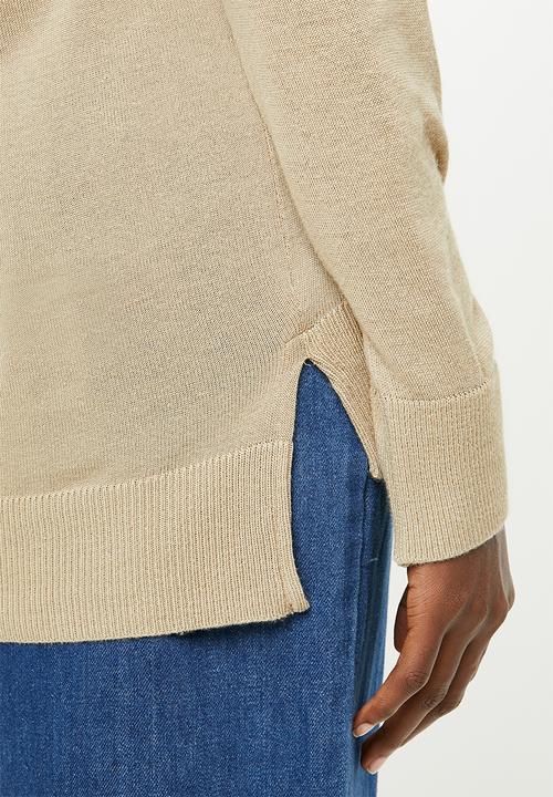 Superbalist - Lightweight bamboo blend V-neck pullover - beige